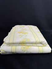 Vintage Yellow Full Sheet Set Flat/Fitted Daisies Daisy Floral Upcycle Material