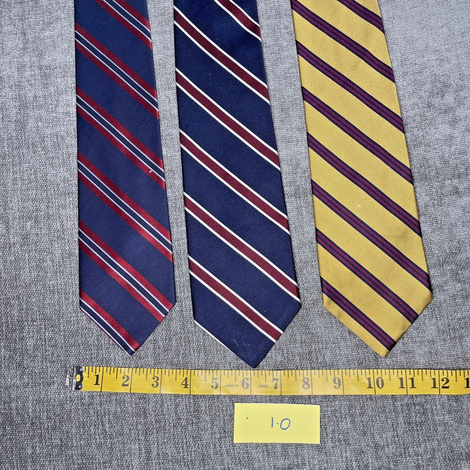 Lote de três (3) gravatas de seda listradas BROOKS BROTHERS Makers (0-1) - Imagem 3 de 4