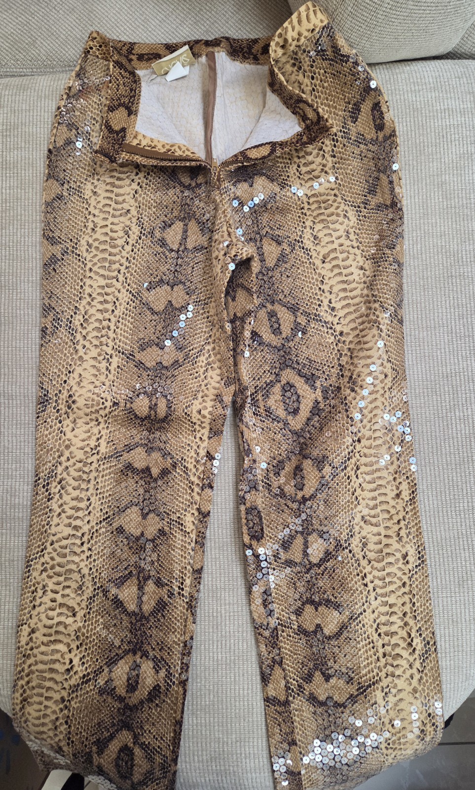 Gorgeous Python Print With Clear Sequins, Bought … - image 1