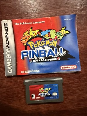 Pokemon Pinball Ruby and Sapphire - Nintendo Game Boy Advance & Instruction Book
