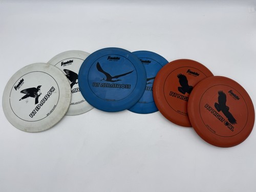Lot Of 6 Disc Golf Discs - Franklin Discs RT Sparrow Albatross Night Owl Used