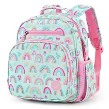 Rainbow Blue Toddler Backpack Girls Little Kid Bookbag Preschool Fits 2-4