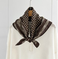 70 Cashmere 30 Silk Bandanna 65X65cm Scarf Neckerchief Cashew Print Shawl Wrap