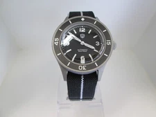 Mens 40mm '50 Fathoms' Black Divers  Watch Seiko TMI NH35 Automatic Movt 100m