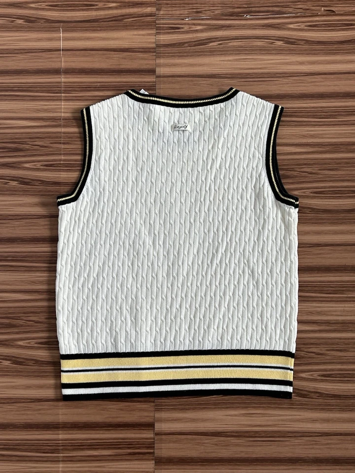Chaleco suéter de golf Liz Claiborne para mujer blanco talla grande Foto 2 de 4