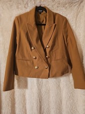 Express Camel Colored Cropped Long sleeve Jac...