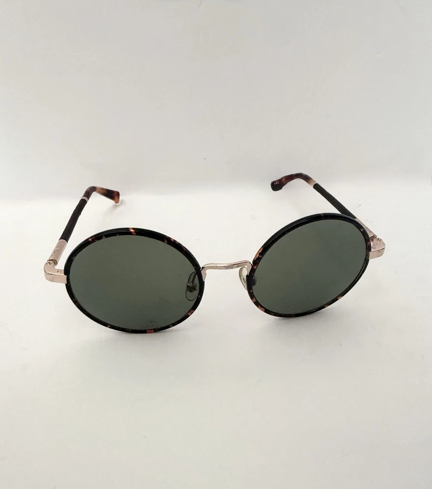 Gafas de sol redondas The Row de metal dorado con caparazón de tortuga Foto 3 de 4