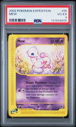 2002 POKEMON EXPEDITION #55 MEW PSA 4