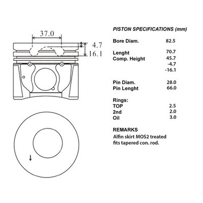 100-04064 IAP QUALITY PARTS COMPLETE ENGINE PISTON SERIES STD