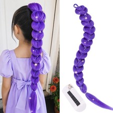 Arcpor Long Purple Braids Ponytail 24Inch Pre 24 Inch braids ,