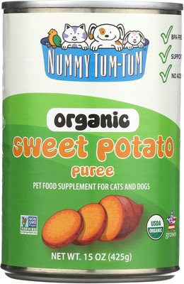 Nummy Tum Tum Organic Sweet Potato For Dogs & Cats, 15 Ounce (Pack of 12)