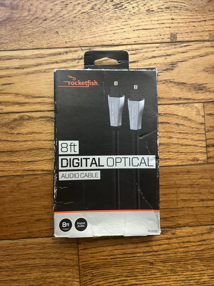Rocketfish RF-G1222 8' Toslink Optical Audio Cable - Black Fast Free Shipping - Image 2 of 4