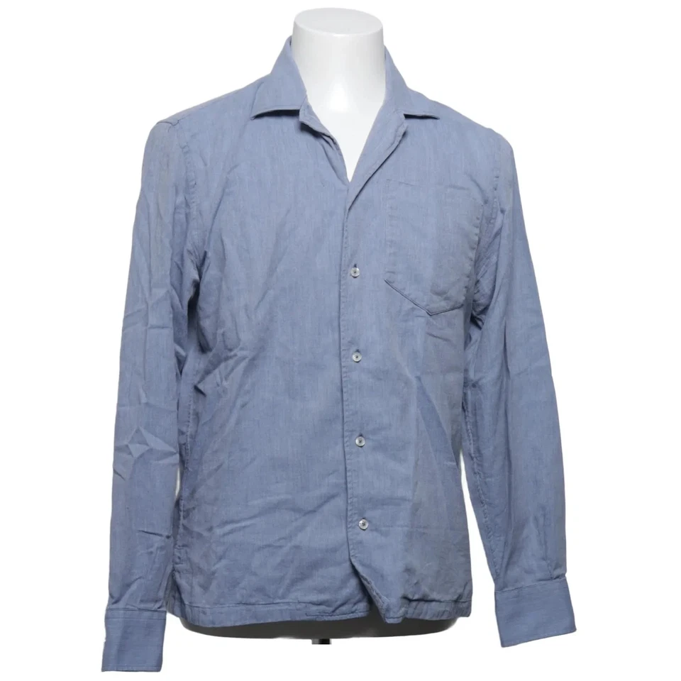 Trussardi, chemise, taille : 38, bleu, coton, unicolore, homme #TU9 - Photo 1/4