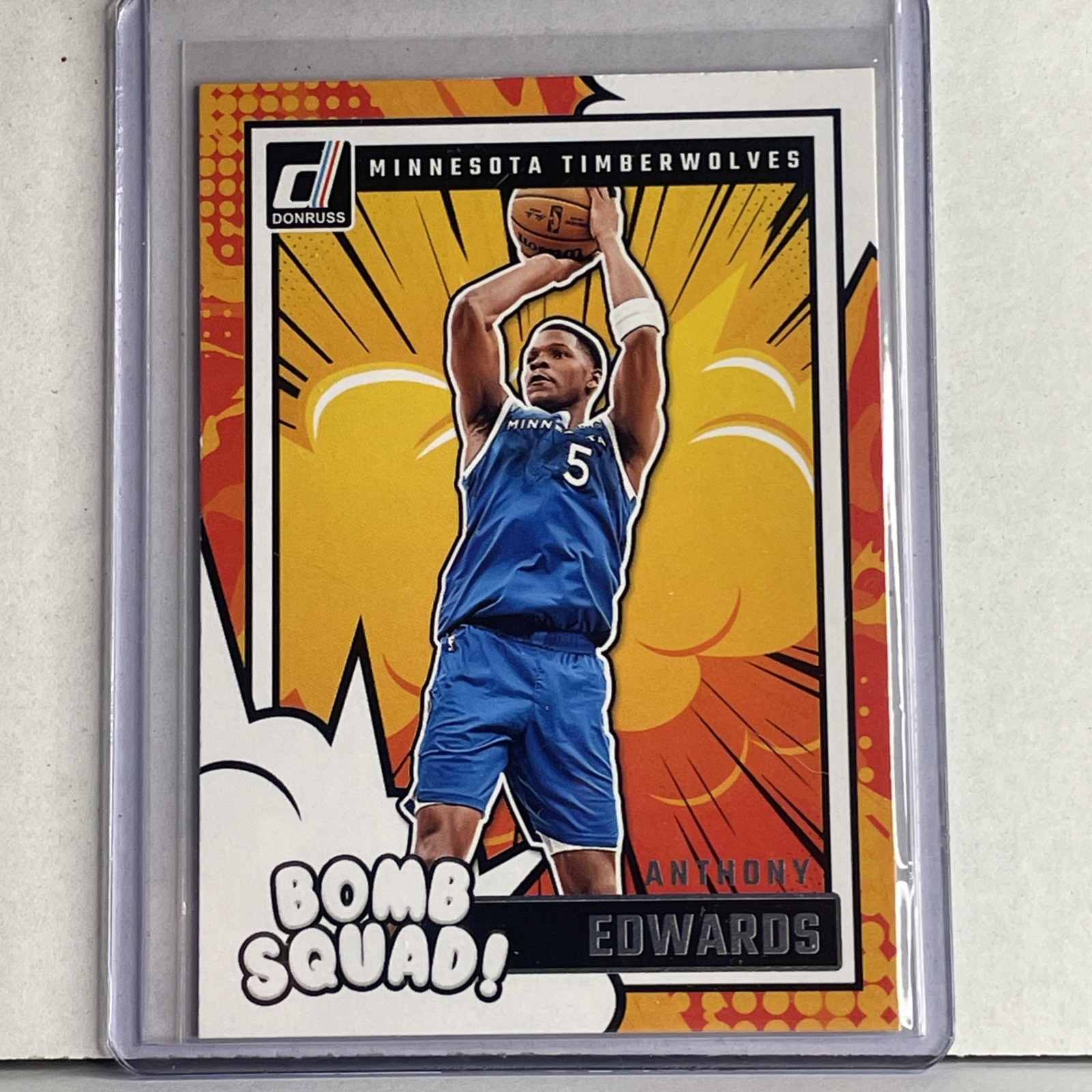 Anthony Edwards #13 Basketball Cards 2024 Panini Donruss Bomb Squad trading card — raw and PSA graded price guide
