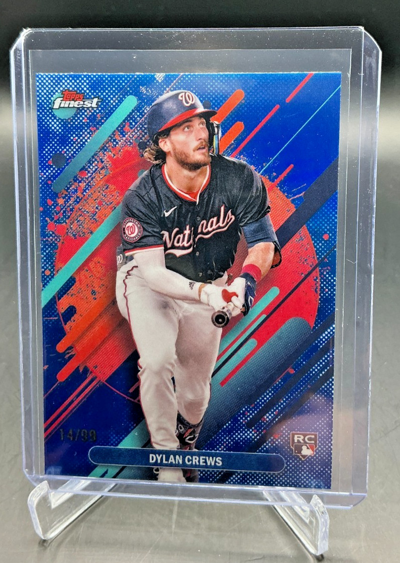 2025 Topps Finest DYLAN CREWS RC Blue Refractor 14/99 #280 Nationals
