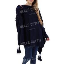 Womens Italian Batwing Jumper winter Poncho Ladies Knitted Cape Plus Size