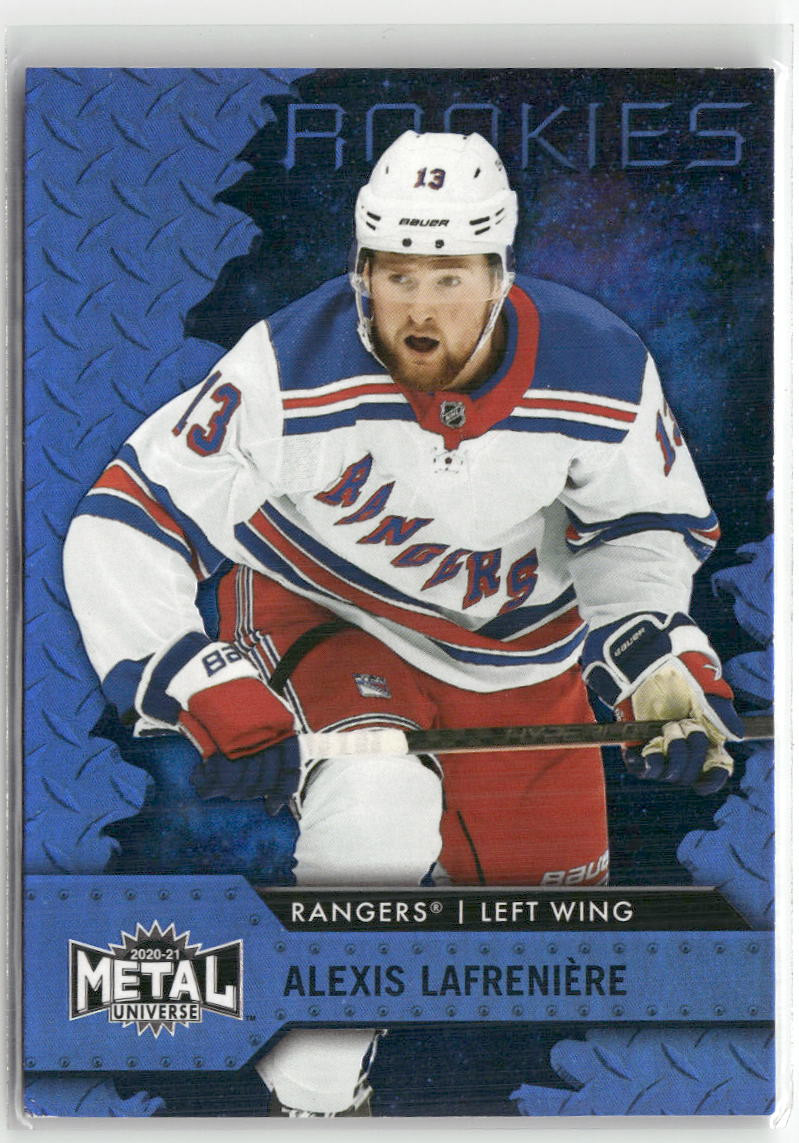 2020-21 SkyBox Metal Universe #150 Alexis Lafreniere Spectrum Blue ☘️1R7