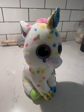 TY Beanie Boos - HARMONIE the Unicorn Glitter Eyes 2019 NEW with Tags