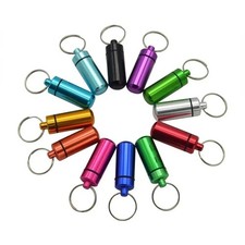 outdoor Pill box Keychain Medicine Case Bottle Drug Holder container