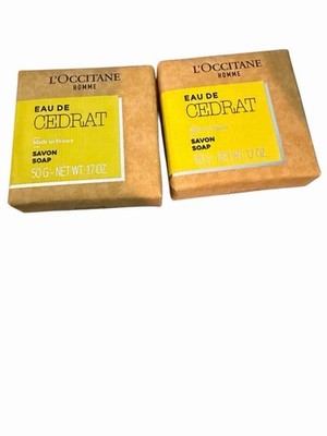 L'Occitane Eau de Cedrat Savon Bar Soap 1.7 oz Each   Lot of 2   NEW