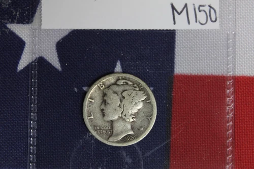 1926-S Silver Mercury Dime - About Good-Good Condition (M150)