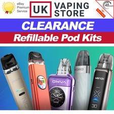 Refillable Vape Pod Kit | Clearance Pod Vape Kits | Aspire Geekvape OXVA Uwell