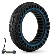 10" x 2.5 Solid E Scooter Tires -  Replacement Rubber Wheels 60/70 Blue-Single