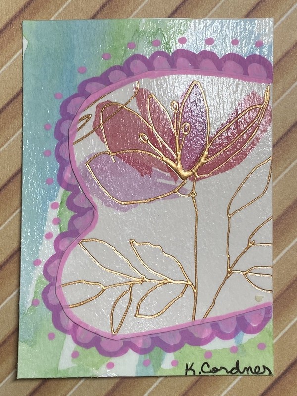 ACEO Original, Floral Collage #1, Flowers, Kimberly Cordner