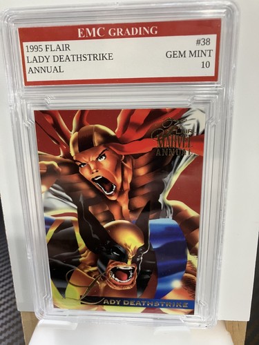 LADY DEATHSTRIKE 1995 Flair Marvel Annual  #15 GRADED 10 MINT