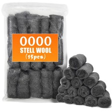 0000 Steel Wool 15PCS Polishing Pads Fine Steelwool Flexible ...