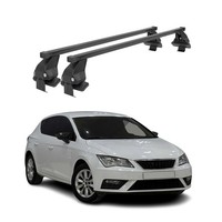 Menabo DachträGer GrundtäGer FüR Seat Leon Mk3 2012-2020 50Kg Stahl Schwarz 2X