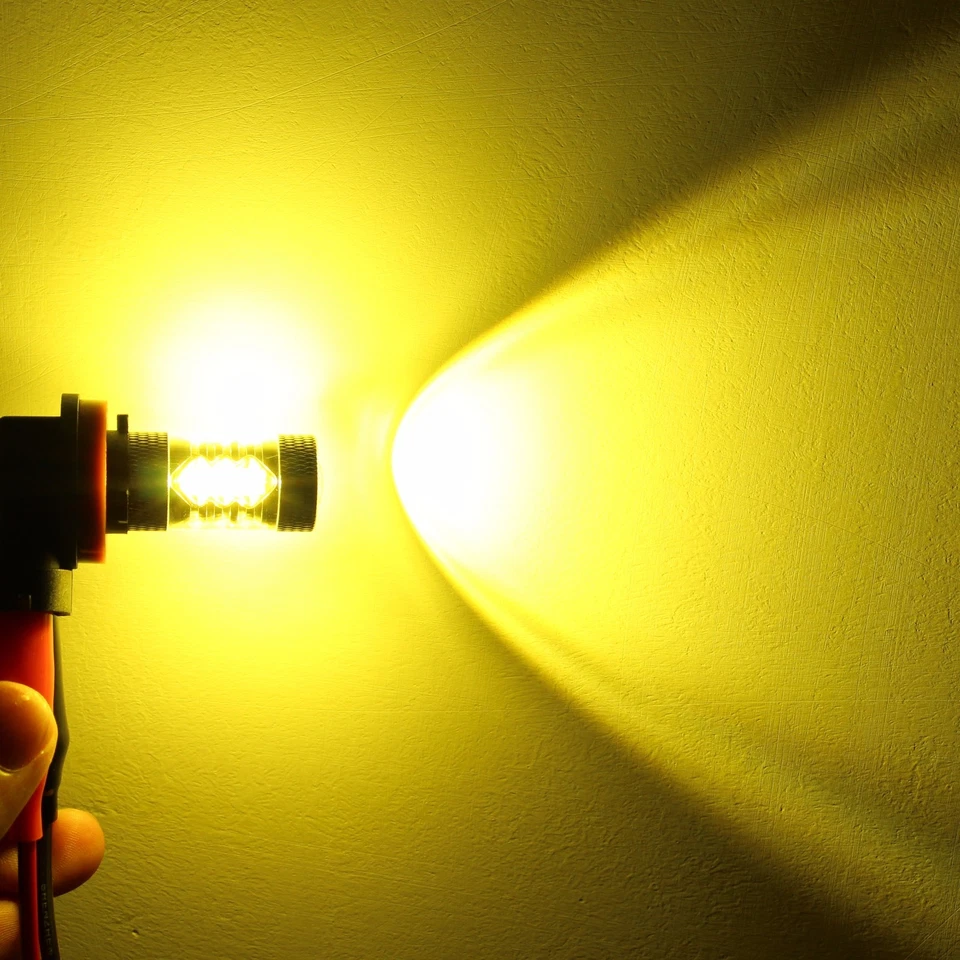 Allá Lighting 2 piezas 3000K H11 H8 Oro Amarillo 3030 SMD LED Bombillas antiniebla Foto 4 de 4