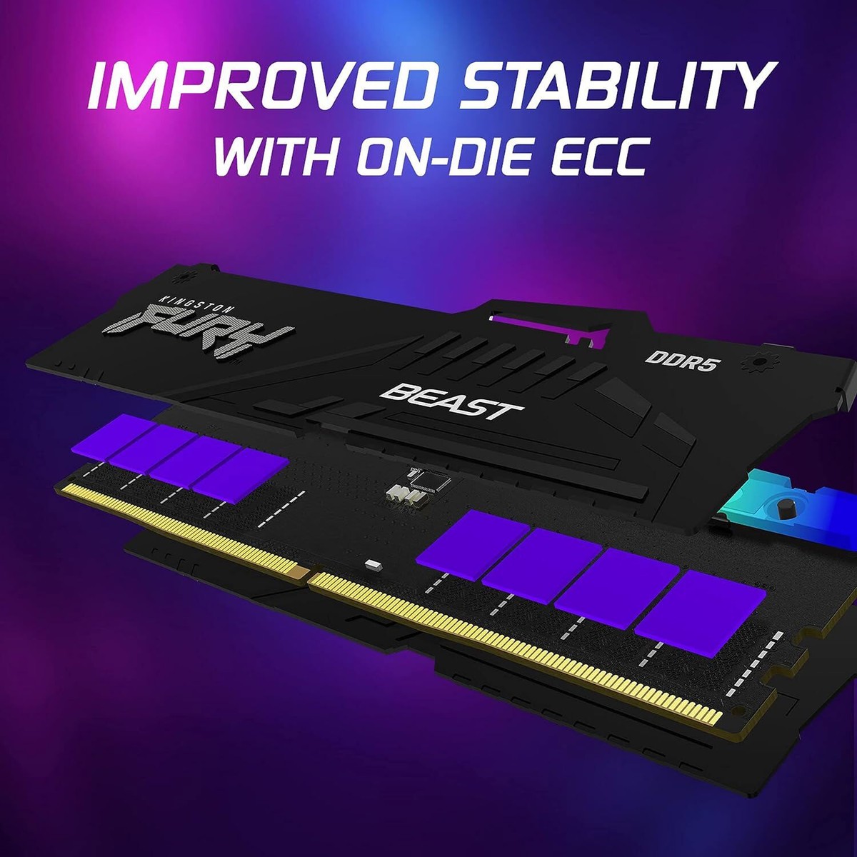 Kingston Beast DDR5 RGB 8/16/32GB 4800 5200 5600 6000MT/s Desktop