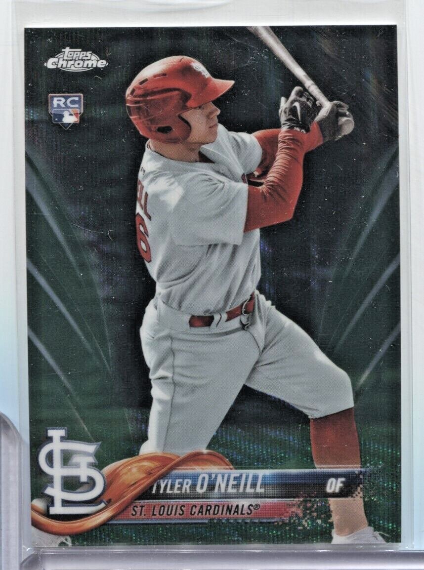 Tyler O'Neill Cardinals 2018 Topps Chrome RC Green Wave Ref /99 #35 082322MLCD65