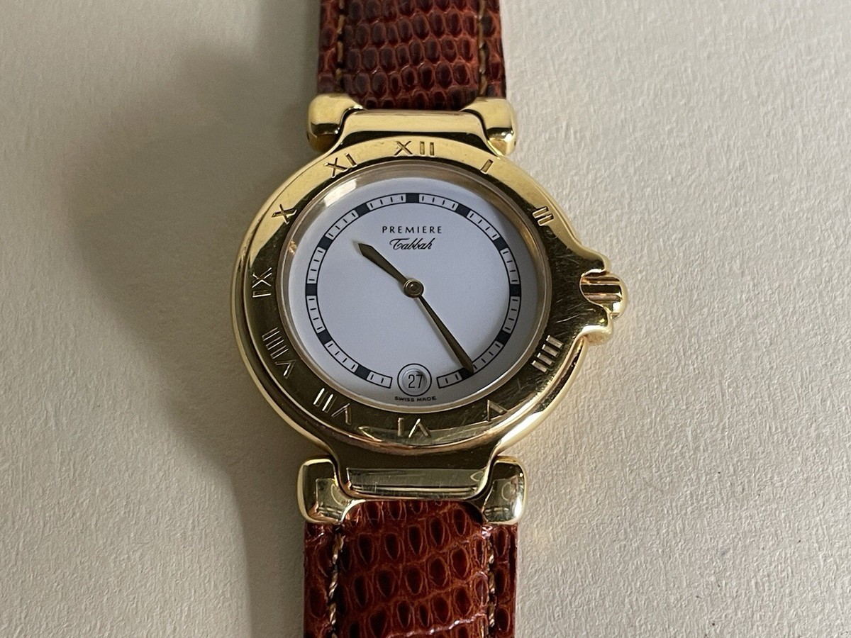 Rare* Tabbah Premiere Gold Plated 33mm White Dial Ladies Rare* Tabbah Premiere Gold Plated 33mm White Dial Ladies