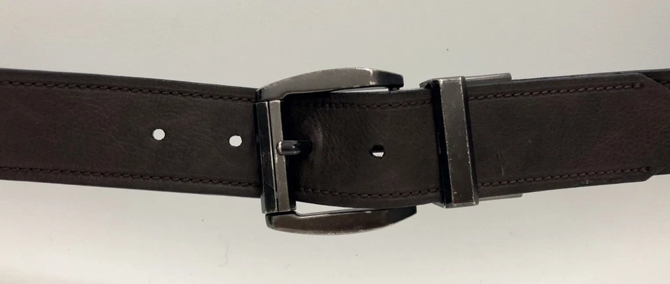 Cinturón de trinquete reversible Levi Strauss & Co cuero marrón negro 32/80 ancho 1,5 Foto 3 de 4