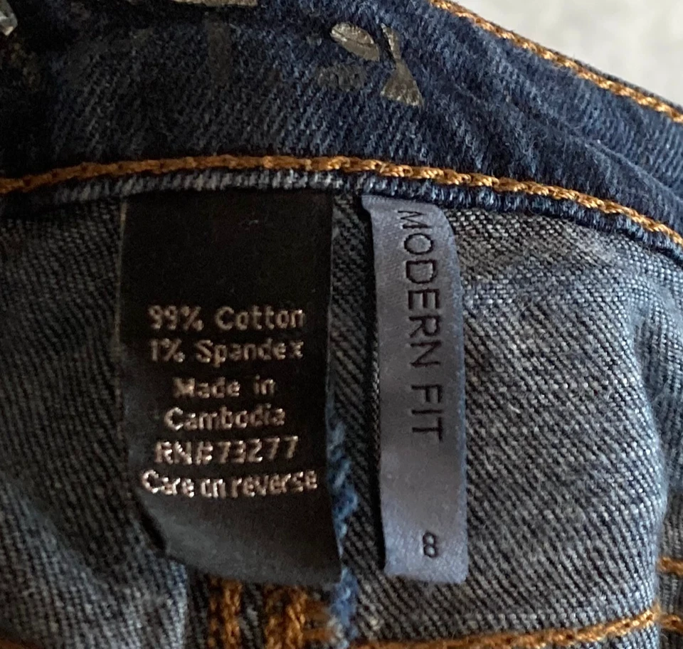 APT.9 Moderno Mujer Bermuda Corte Denim Shorts Talla 8 Elástico Lavado Oscuro Bajo Foto 3 de 3