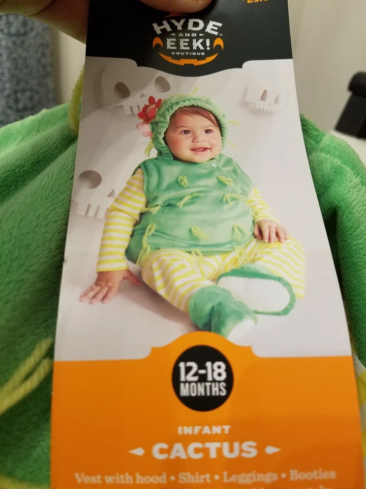 Nuevo con etiquetas - Hyde and Eek! Disfraz de cactus de peluche para bebé boutique, 12-18 meses Foto 3 de 3