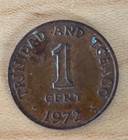 Trinidad and Tobago 1 Cent Coin 1972, Circulated, FREE SHIPPING — photo 1