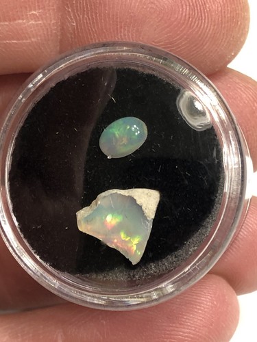 Best Ethiopian Welo Fire Opal Specimens! Rough & Cabochon! Awesome Color Change - Picture 5 of 5