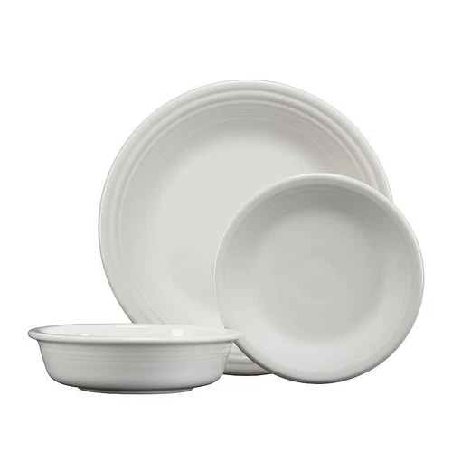 Fiesta Classic Rim 3-Piece Place Setting, Service for 1 - White