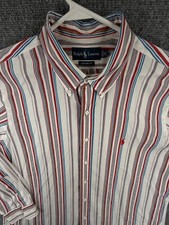 Ralph Lauren Colorful 18 34/35 Custom Fit Button Up Shirt Long Sleeve Striped