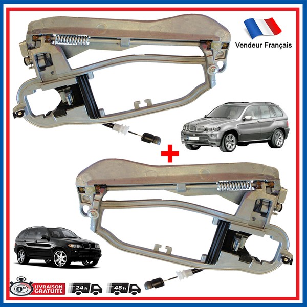 AußEn TüRgriff Mechanismus Hinten Links + Rechts FüR BMW X5 E53 1999-2006-image