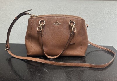Coach - Christie Carryall Saddle Gold two way Handbag  With strap