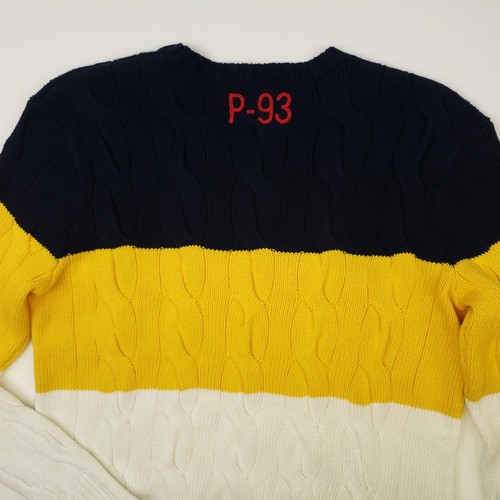 Polo Ralph Lauren Cable Knit Jumper CP 93 MEDIUM Women Sweater Crew WORN ONCE - Picture 15 of 20