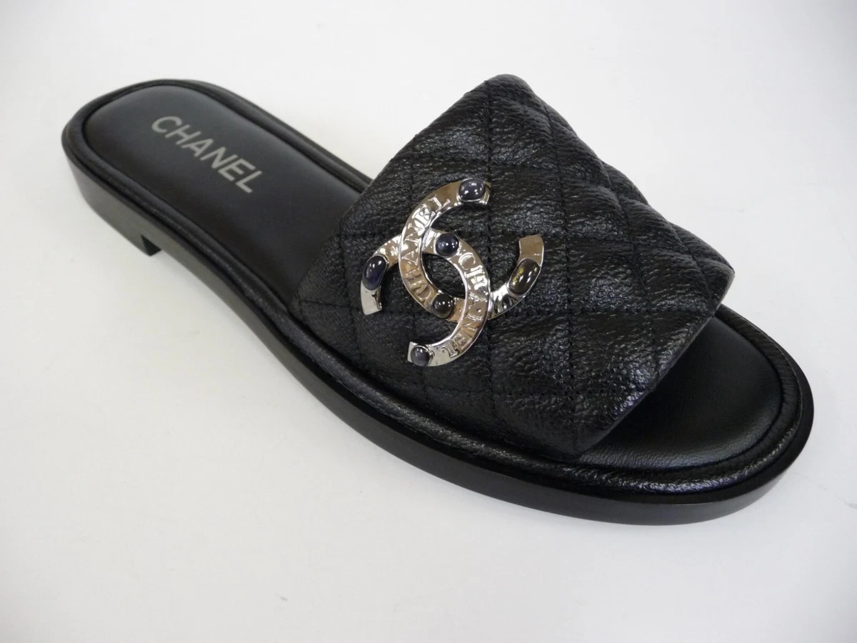 chanel lambskin mules