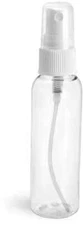 2oz TSA Clear Plastic Spray Bottles Travel Perfumes Refill PET Mist Pump Reuse