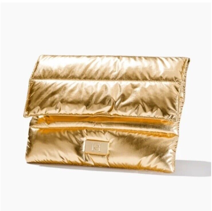 Carolina Herrera New York Good Girl Gold Satin Bag NWOT