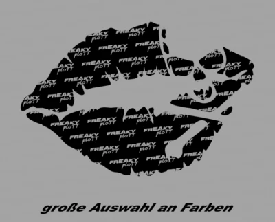 Kussmund Aufkleber Totenkopf Auto Sticker Kiss Lippen Kuss Mund Liebe JDM FUN - Bild 1 von 4