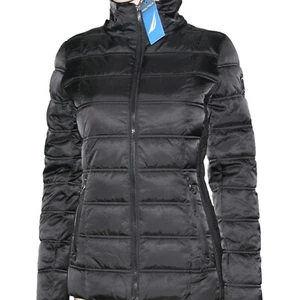 Nautica Women's Puffer Jacket Full Zip Front Removable Hood NWT front
